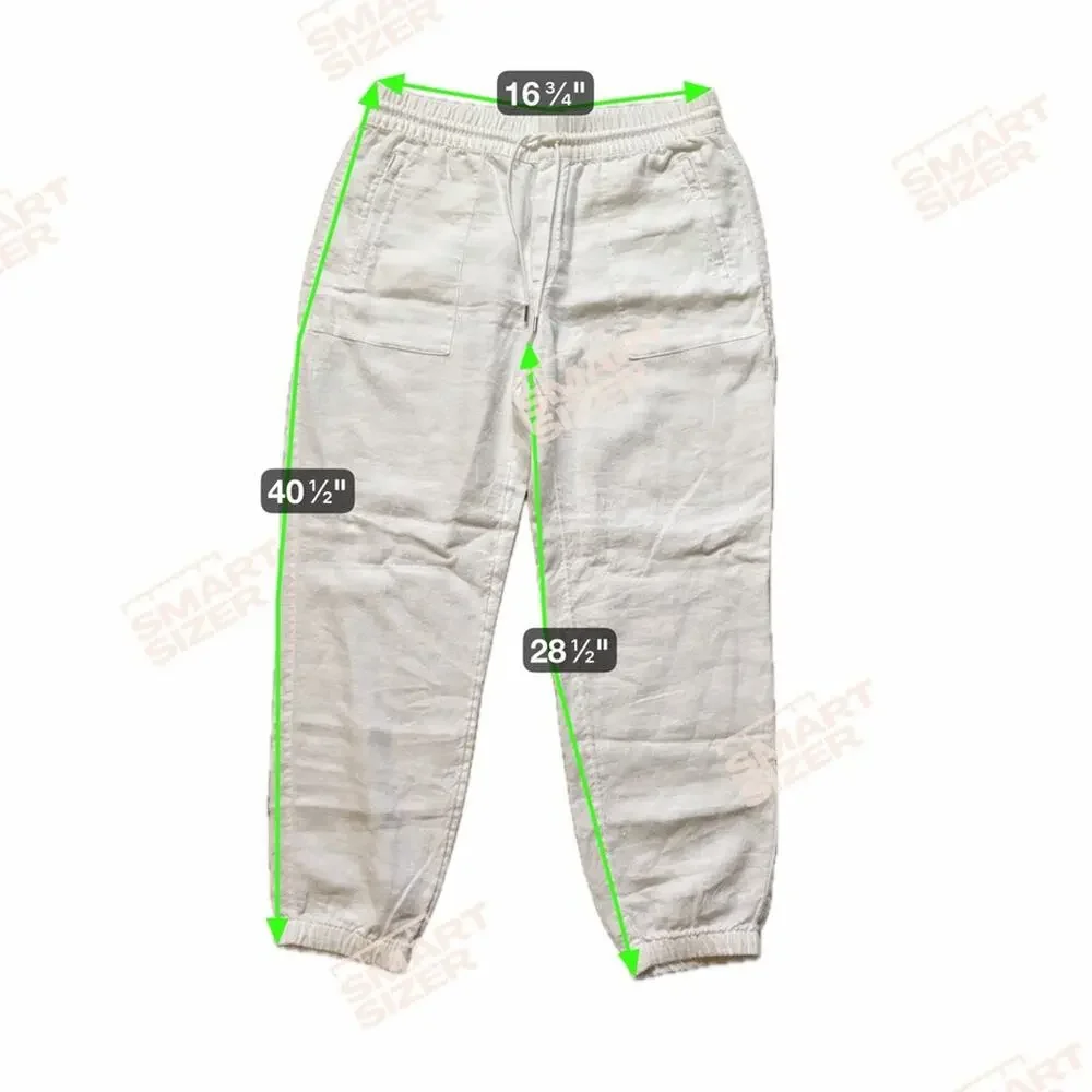 Athleta Pants Size 12 White 100% Linen Retreat Jogger - Picture 7 of 7